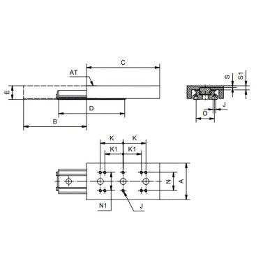 Miniatur-Schlittenführung Typ MLO 60.055.044