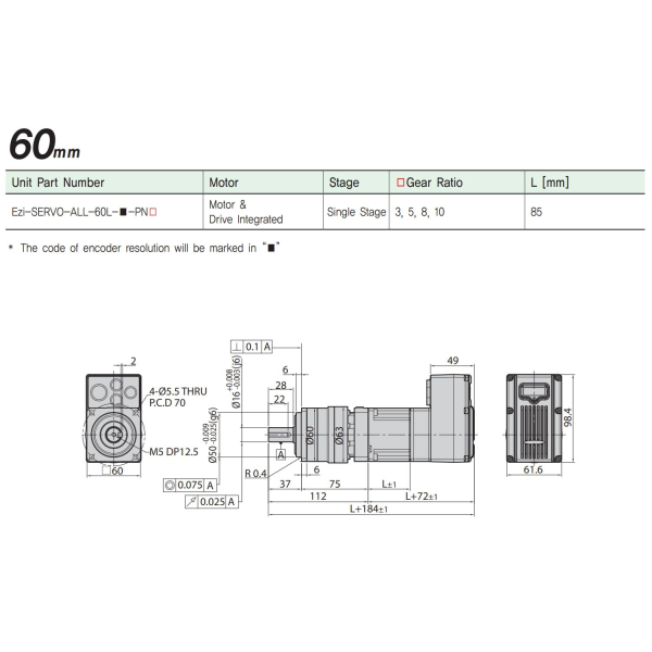 EZI-SERVO-ALL-60-L-A-PN05