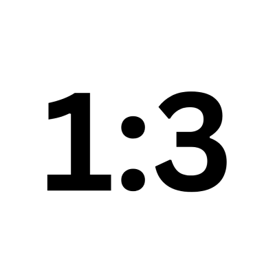 1 : 3