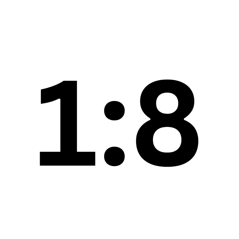 1 : 8